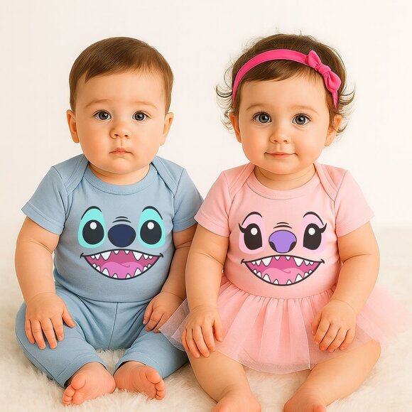 Handmade Other - Stitch and Angel Inspired Baby Halloween Costumes : Baby and Toddler Outfit